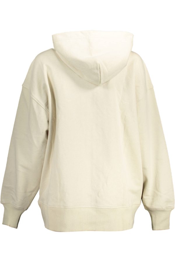 "CALVIN KLEIN SWEAT AVEC ZIP FEMME BEIGE"-2