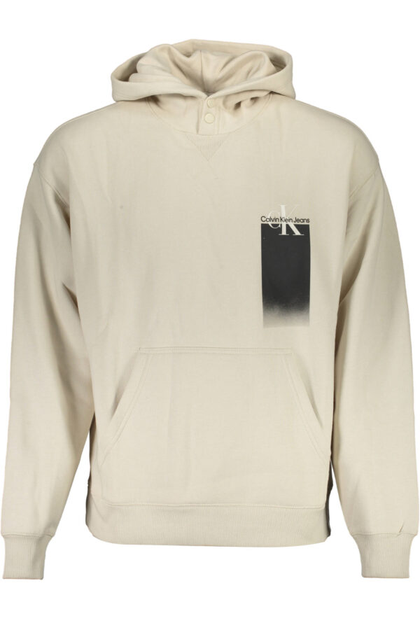 "CALVIN KLEIN SWEAT SANS ZIP HOMME BEIGE"-1