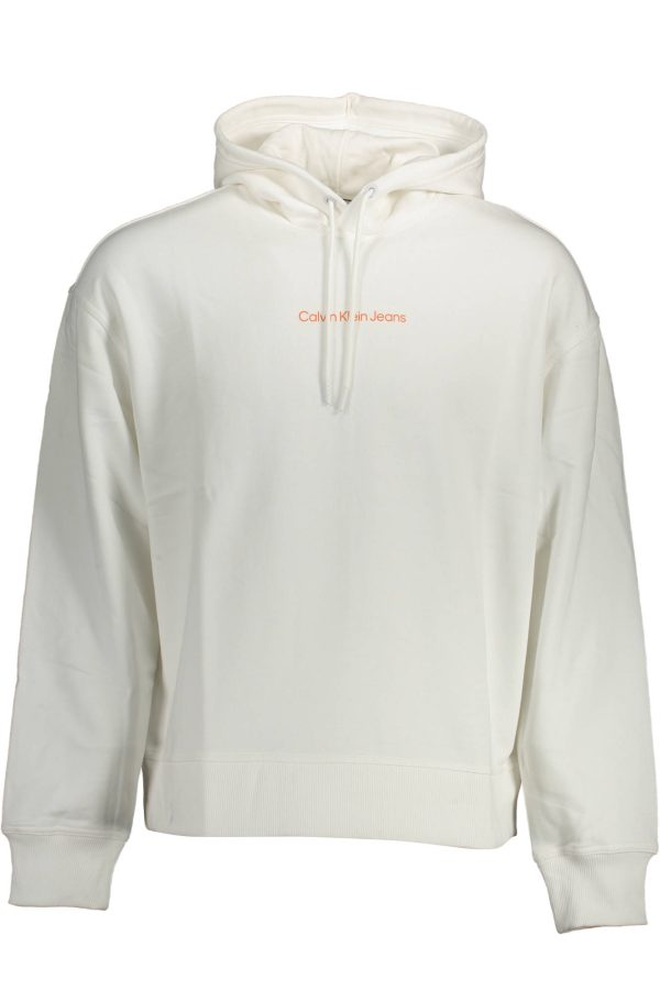 "CALVIN KLEIN SWEAT SANS ZIP HOMME BLANC"-1