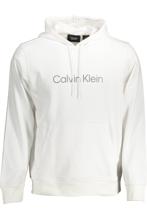 "CALVIN KLEIN SWEAT SANS ZIP HOMME BLANC"-1