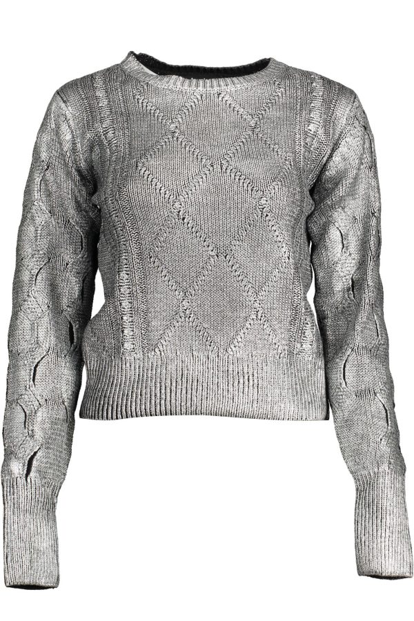 "PULL FEMME DESIGUAL ARGENT"-1