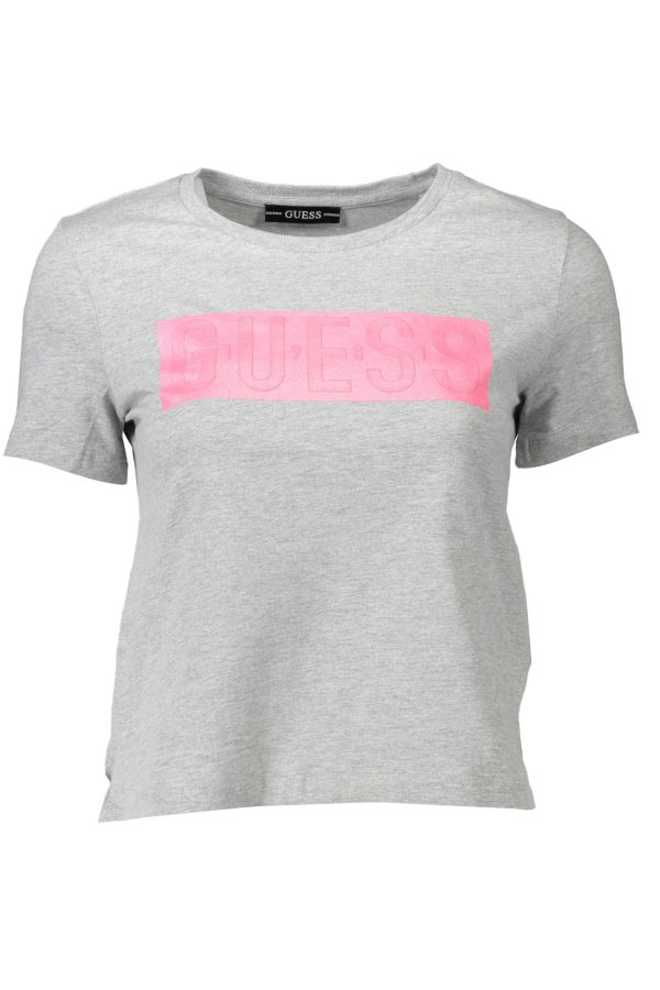 "GUESS JEANS T-SHIRT MANCHES COURTES FEMME GRIS"-1