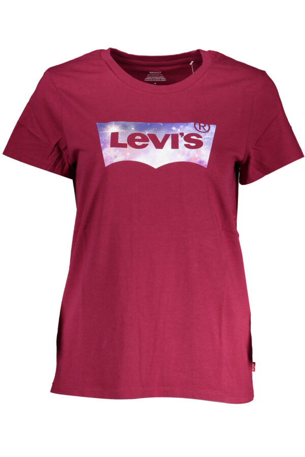 "T-SHIRT FEMME MANCHES COURTES LEVI'S ROUGE"-1