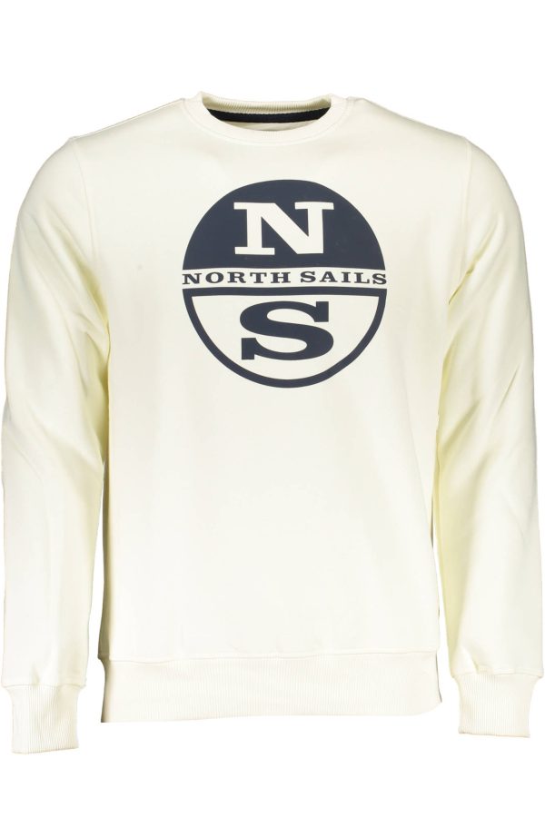 "SWEAT-SHIRT HOMME BLANC SANS ZIP NORTH SAILS"-1