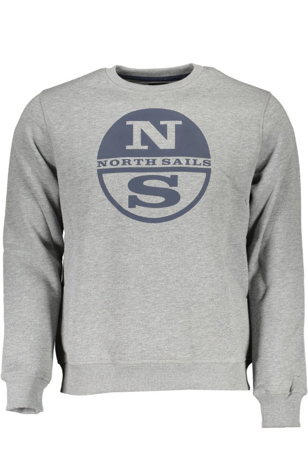 "SWEAT-SHIRT HOMME NORTH SAILS GRIS SANS ZIP"-1