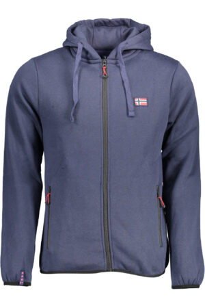 "SWEAT-SHIRT ZIPPÉ HOMME NORVEGE 1963 BLEU"-1