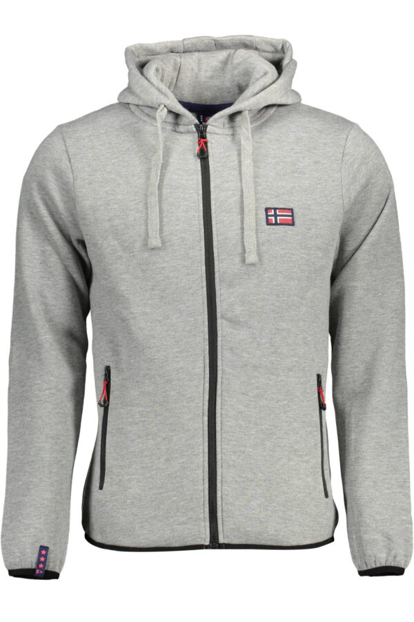 "SWEAT ZIPPÉ HOMME NORWAY 1963 GRIS"-1