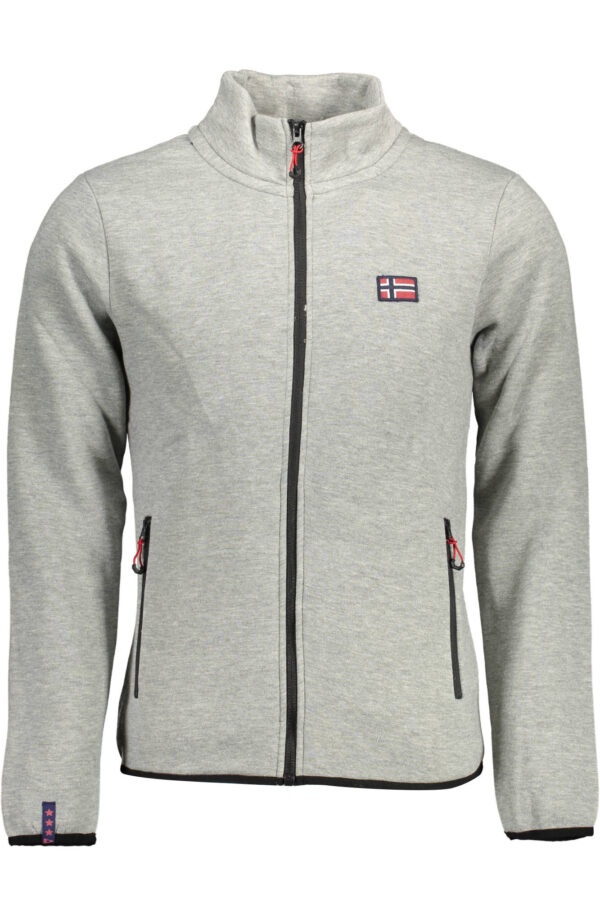 "SWEAT ZIPPÉ HOMME NORWAY 1963 GRIS"-1